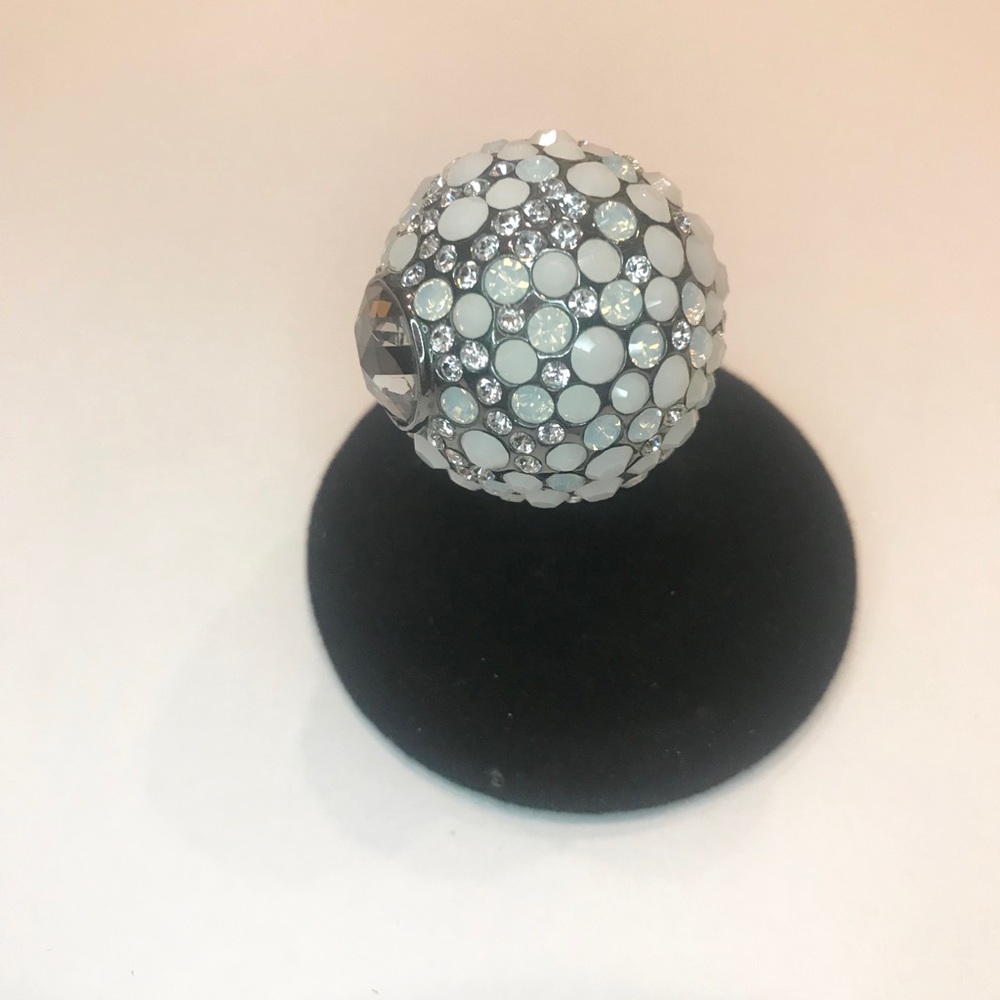 Henri Bendel Multi Color Gunmetal Dome Ring